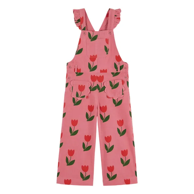 Salopette Tulipes Velours | Rose