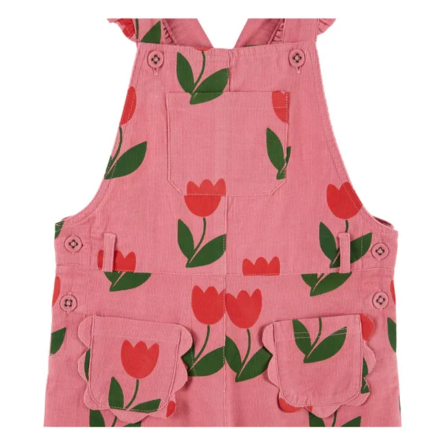 Salopette Tulipes Velours | Rose