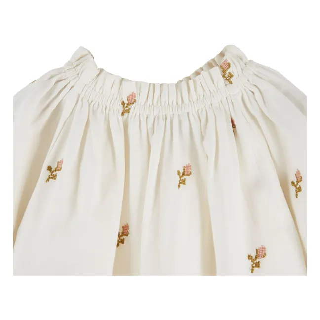 Blouse Ample Point de Croix | Ecru