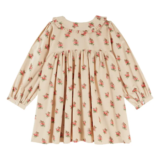 Robe Ample Fleurie | Ecru