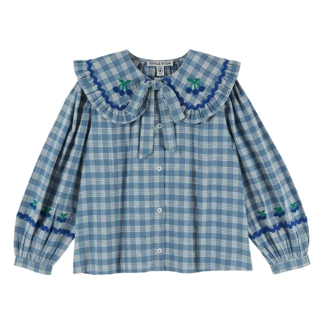 Blouse Carreaux | Bleu
