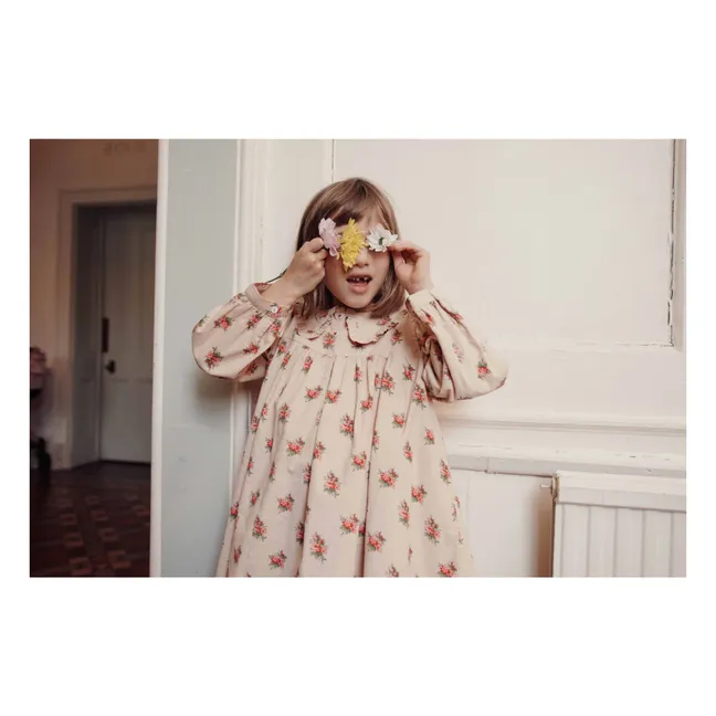 Robe Ample Fleurie | Ecru