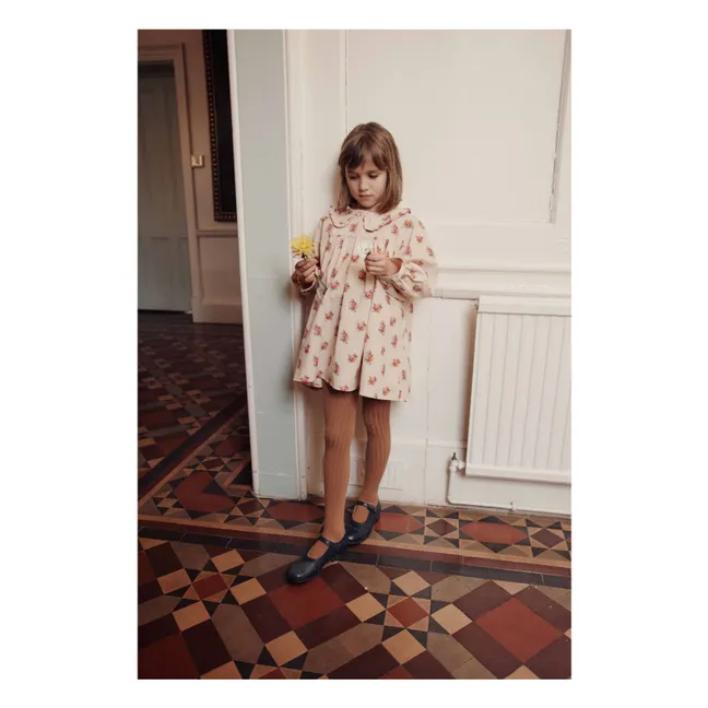 Robe Ample Fleurie | Ecru