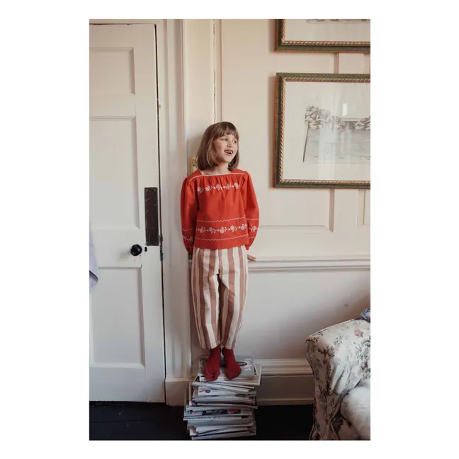 Striped Pants | Ecru