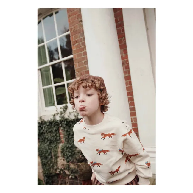 Sweat Renards Coton Bio | Ecru