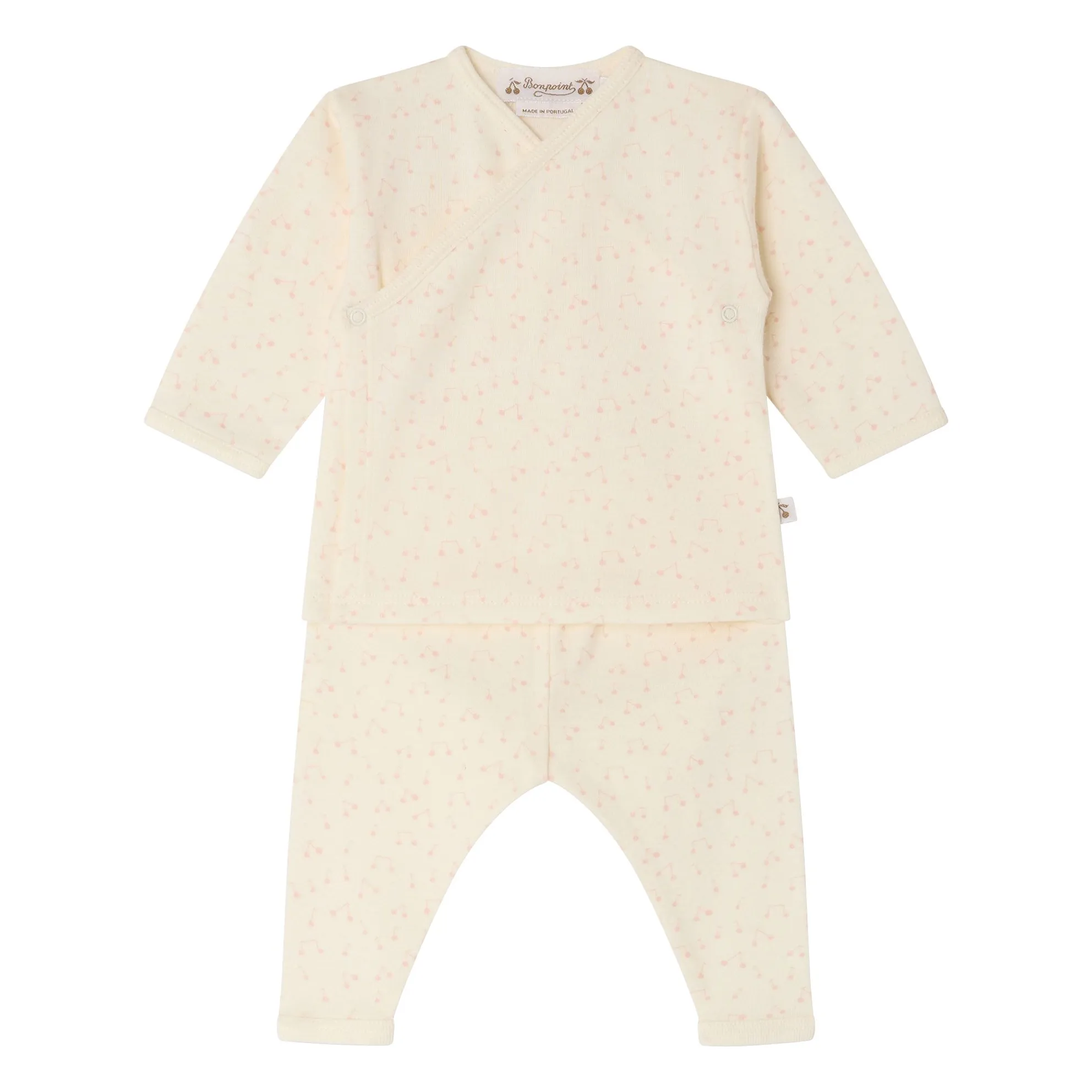 Ensemble Timao T-shirt et Pantalon Coton Bio | Crème- Image produit n°0