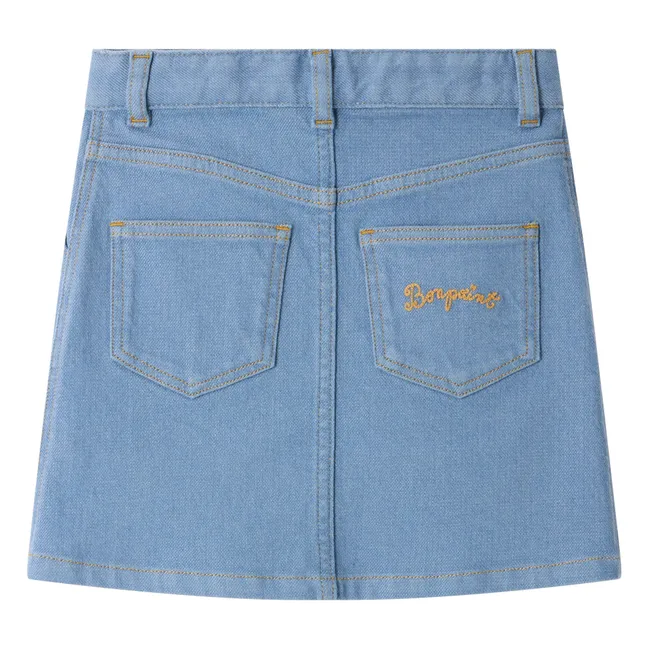 Jupe Dexie Denim Coton Bio | Bleu gris