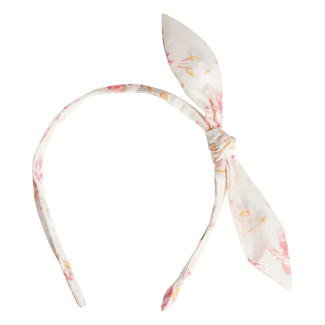 Serre-tête Lorette Cerises Coton Bio | Ecru