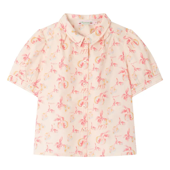 Blouse Mathilda Cerises Coton Bio | Ecru