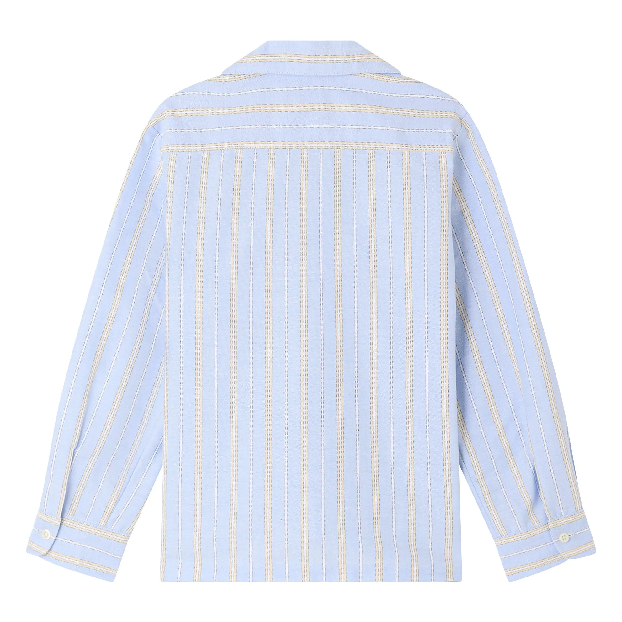 Chemise Mael Rayée Coton Bio | Bleu Clair- Image produit n°2