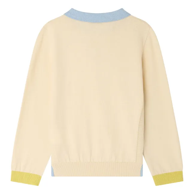 Mae organic cotton polo shirt | Ecru