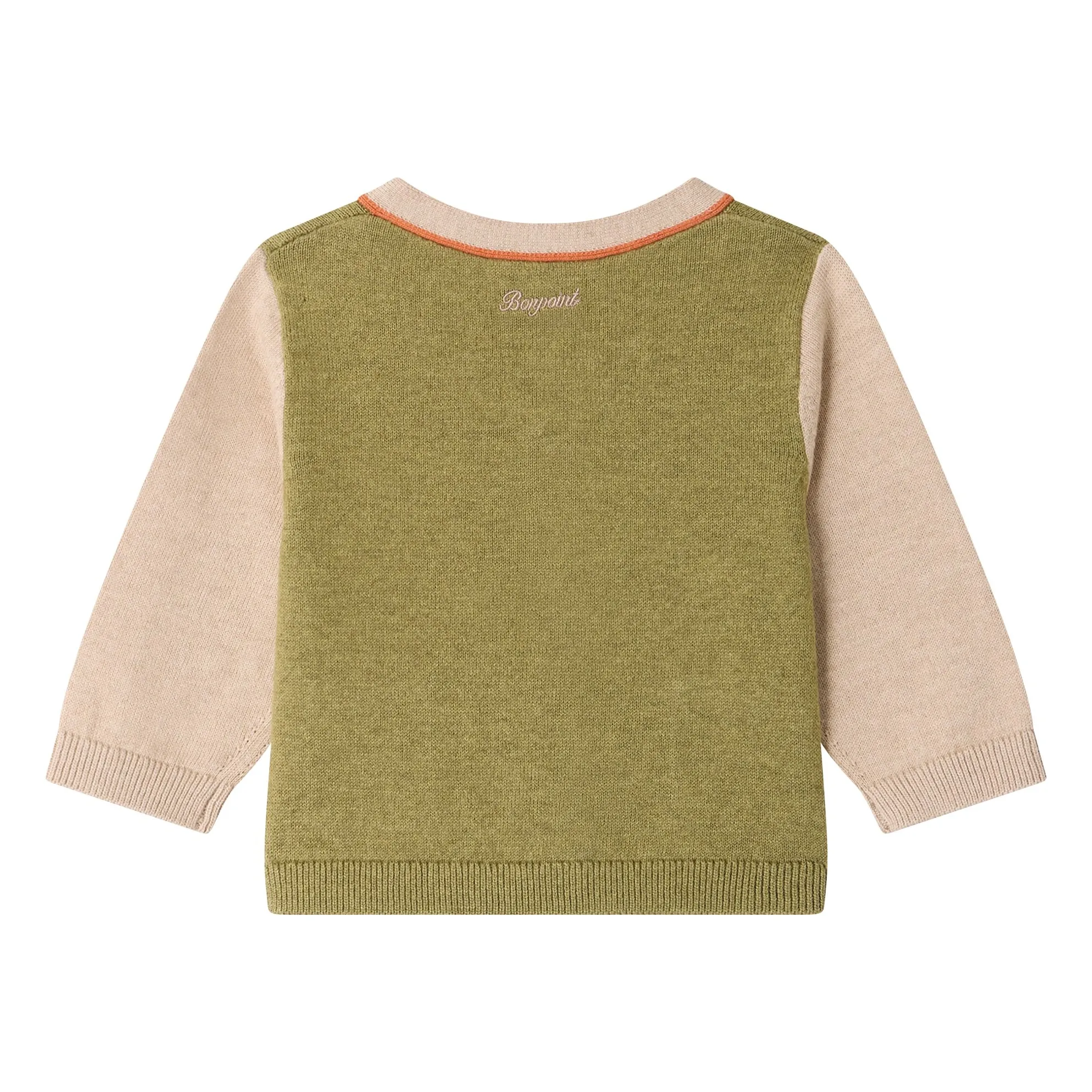 Cardigan Tahiel Coton Bio | Kaki- Image produit n°2