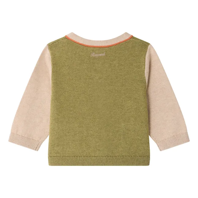 Cardigan Tahiel Coton Bio | Kaki