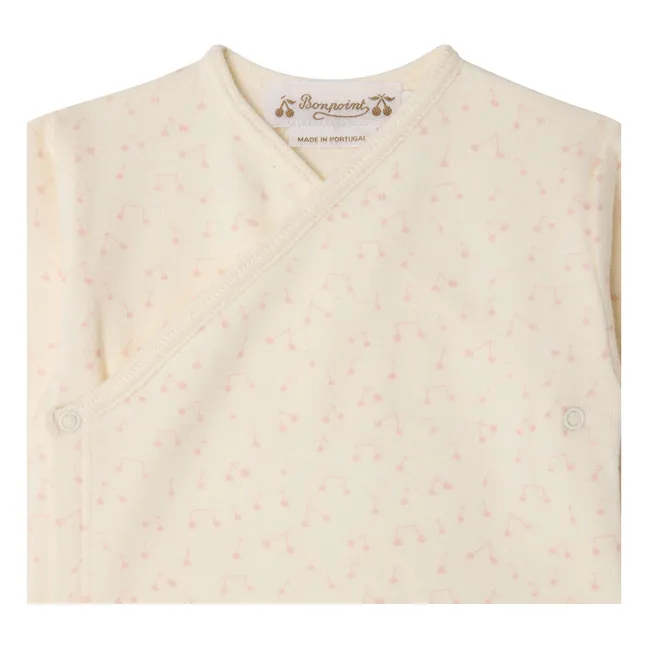 Timao organic cotton T-shirt and pants set | Cream