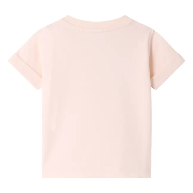 Camiseta de algodón ecológico Aiman Cat | Rosa