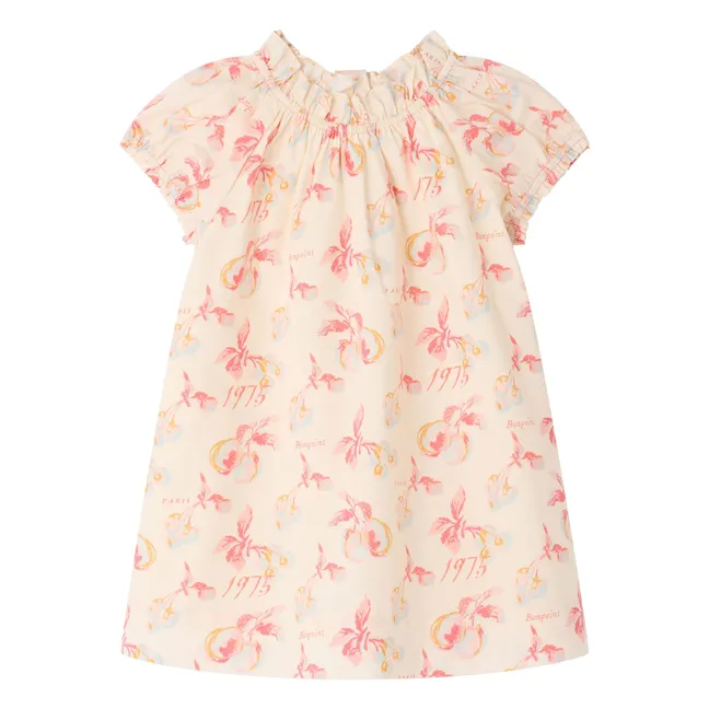 Robe Sidwell Cerises Coton Bio | Ecru