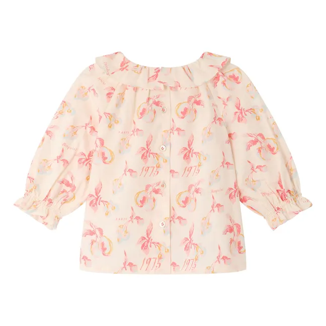 Dolci Cerises Organic Cotton Blouse | Ecru