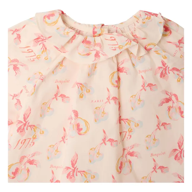 Dolci Cerises Organic Cotton Blouse | Ecru