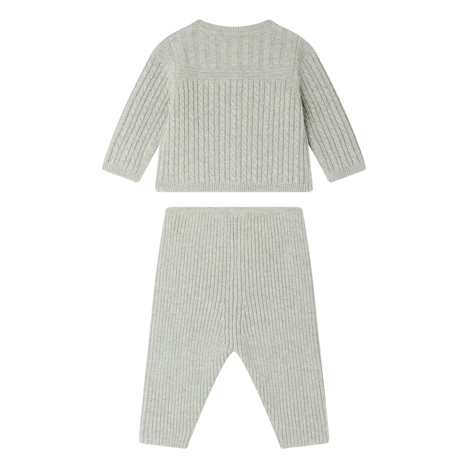Ensemble Lavinon Cardigan et Pantalon Laine | Gris- Image produit n°2