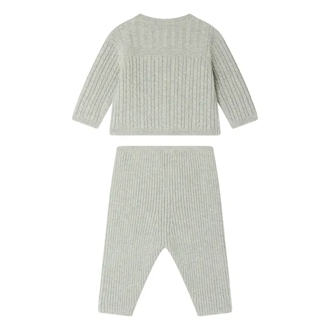 Ensemble Lavinon Cardigan et Pantalon Laine | Gris