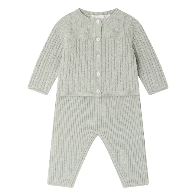 Ensemble Lavinon Cardigan et Pantalon Laine | Gris