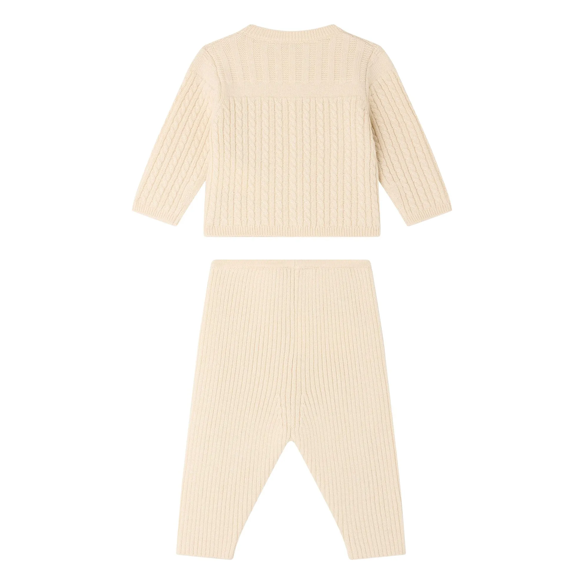 Ensemble Lavina Cardigan et Pantalon Laine | Crème- Image produit n°2