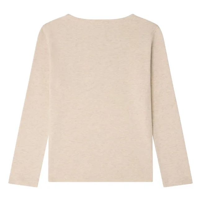 T-shirt Tidjiane Bouquet de Fleurs Coton Bio | Beige chiné