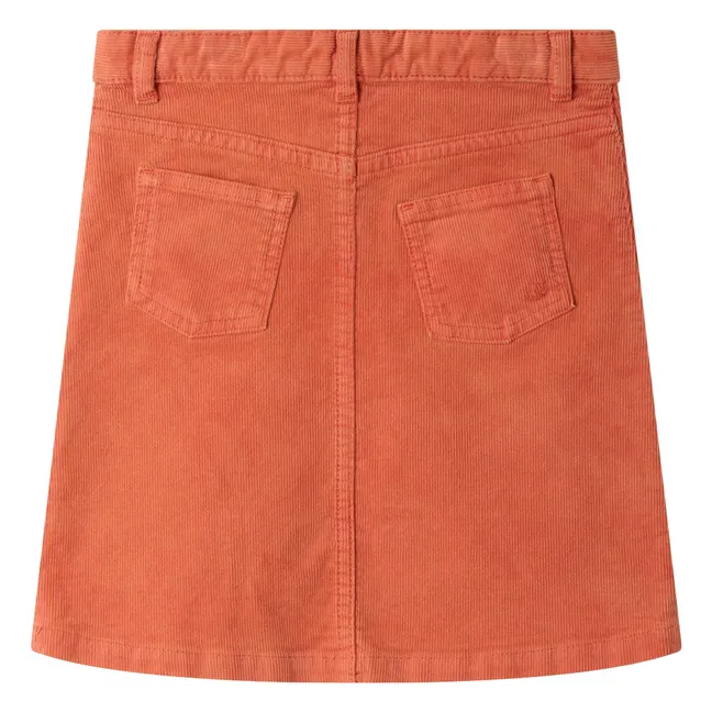 Jupe Merryl Velours Coton Bio | Abricot