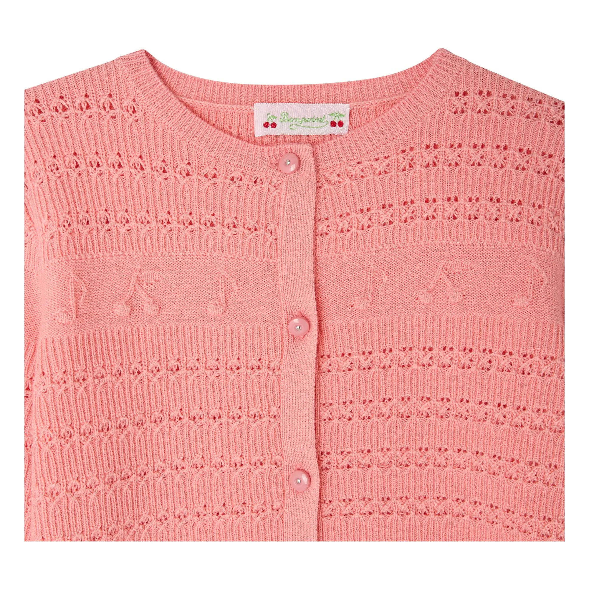 Cardigan Mia Laine | Rose bonbon- Image produit n°1