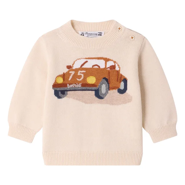 Pull Almire Voiture Laine | Ecru