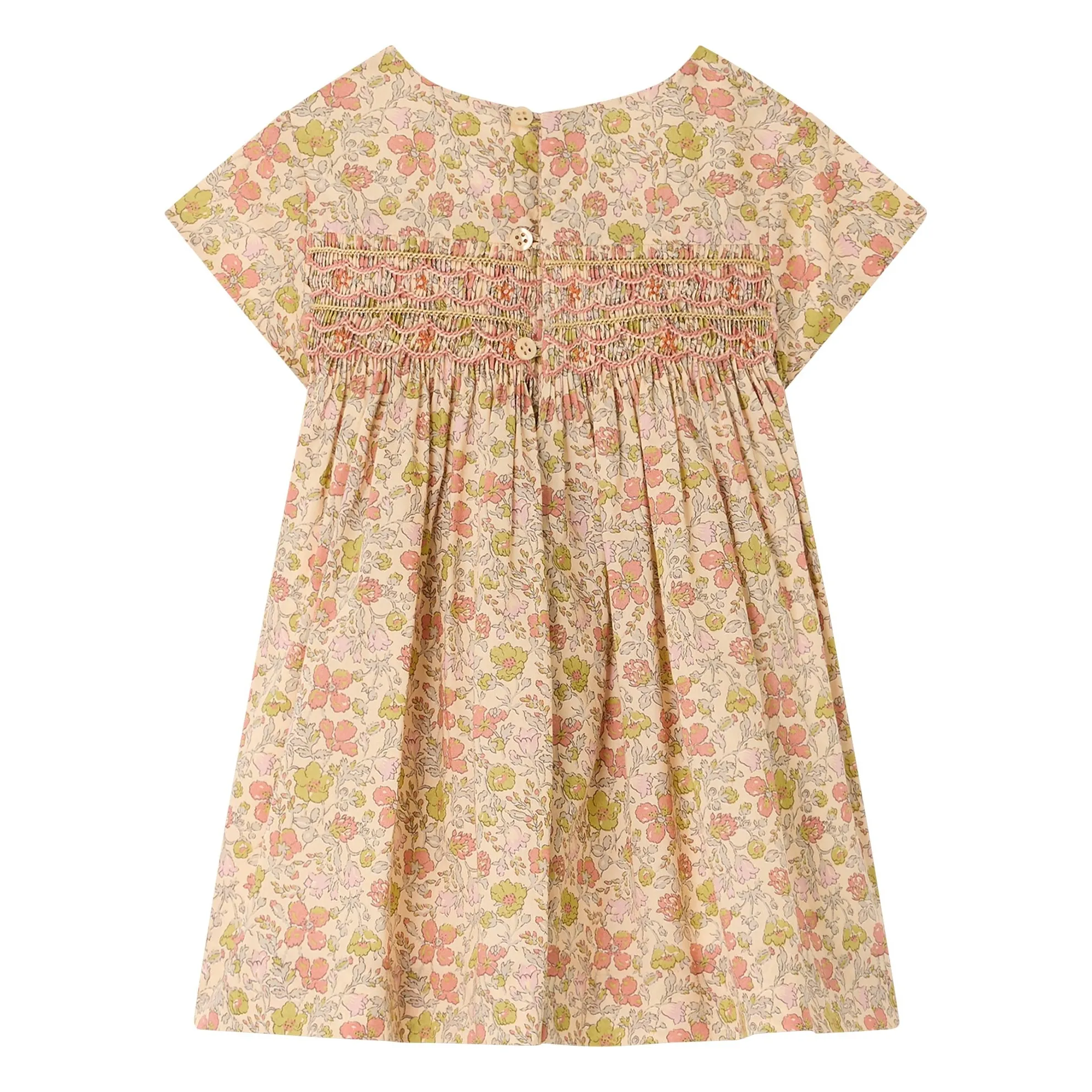 Robe Maruska Fleurie Coton Bio | Ecru- Image produit n°2