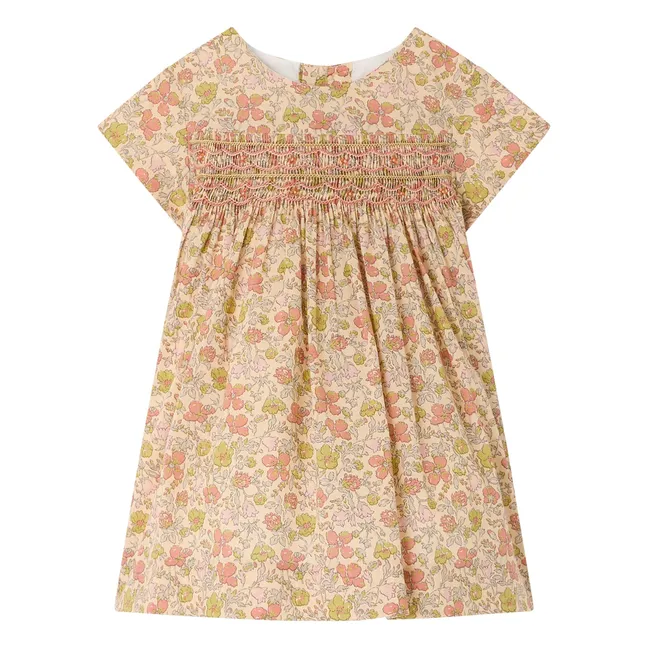 Robe Maruska Fleurie Coton Bio | Ecru