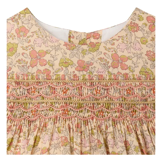 Robe Maruska Fleurie Coton Bio | Ecru