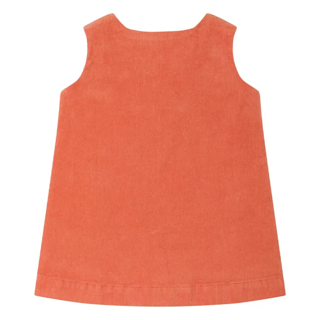 Robe Jacquine Velours Coton Bio | Abricot