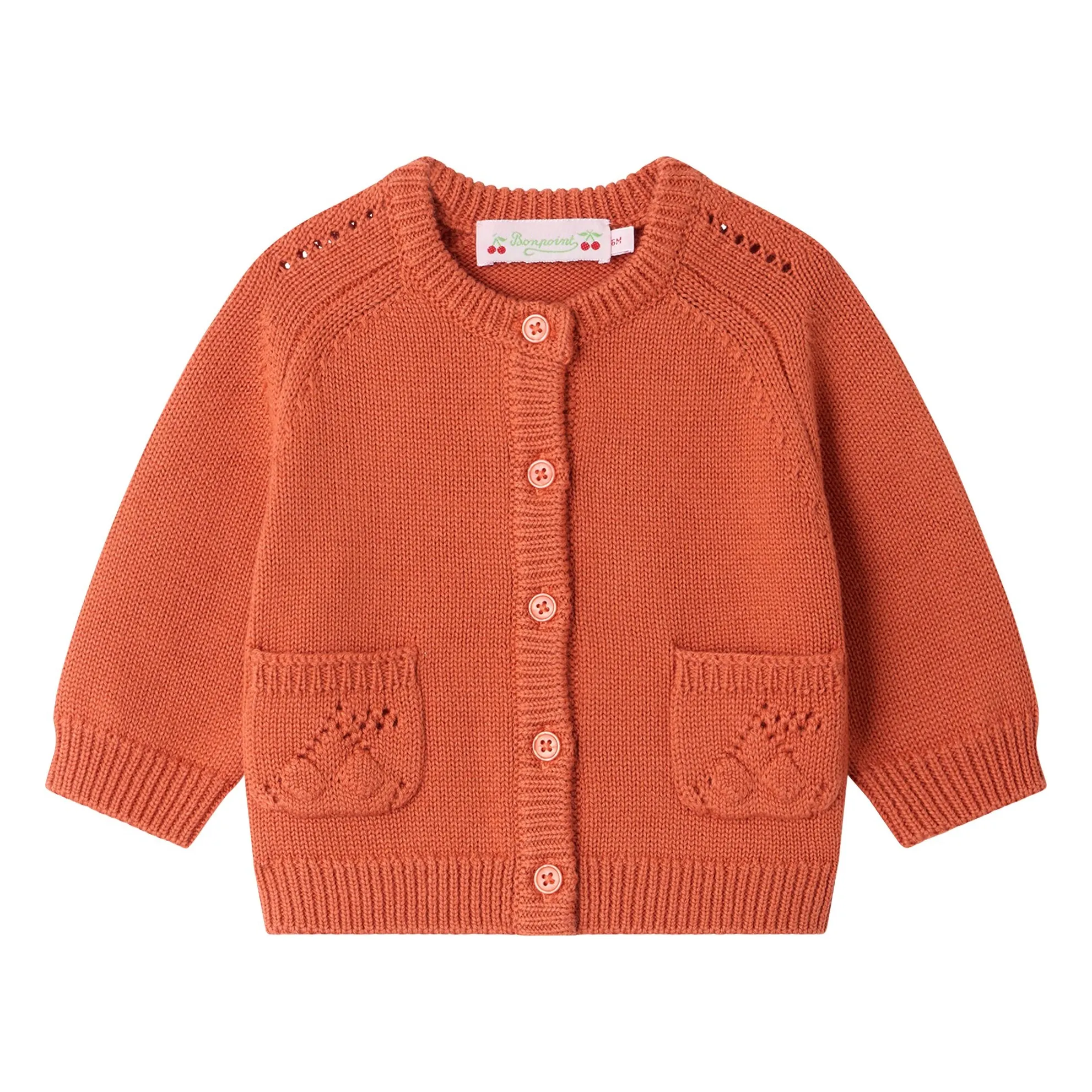 Cardigan Melina Laine | Orange sanguine- Image produit n°0