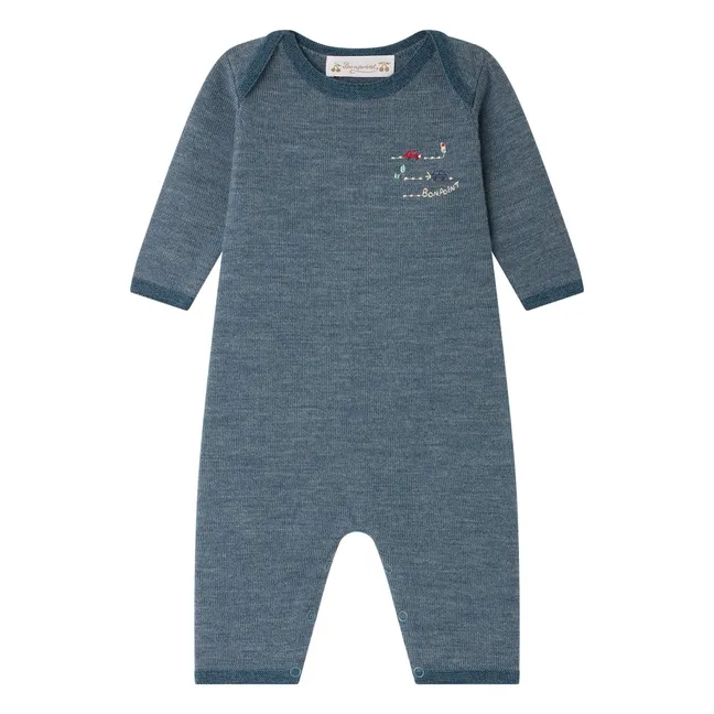 Combinaison Cielo Laine | Bleu de mer