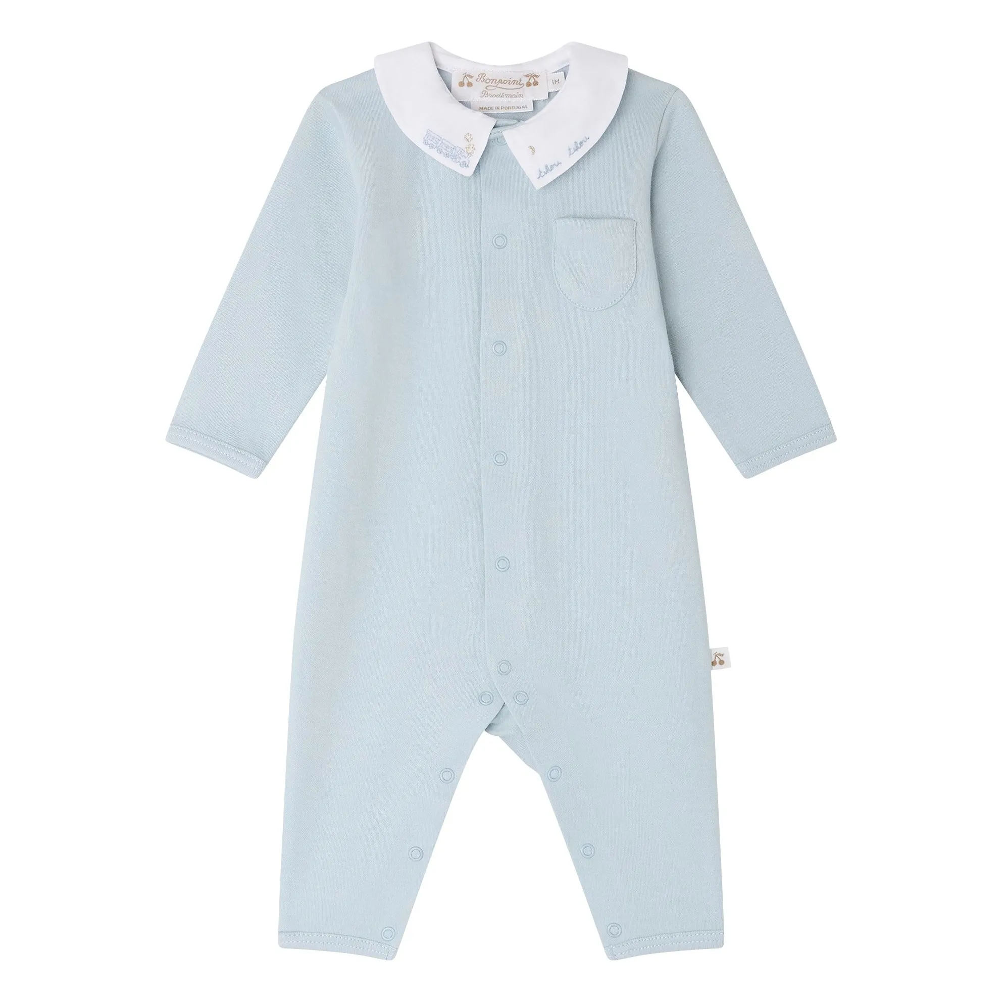 Pyjama Anton Coton Bio | Bleu ciel- Image produit n°0