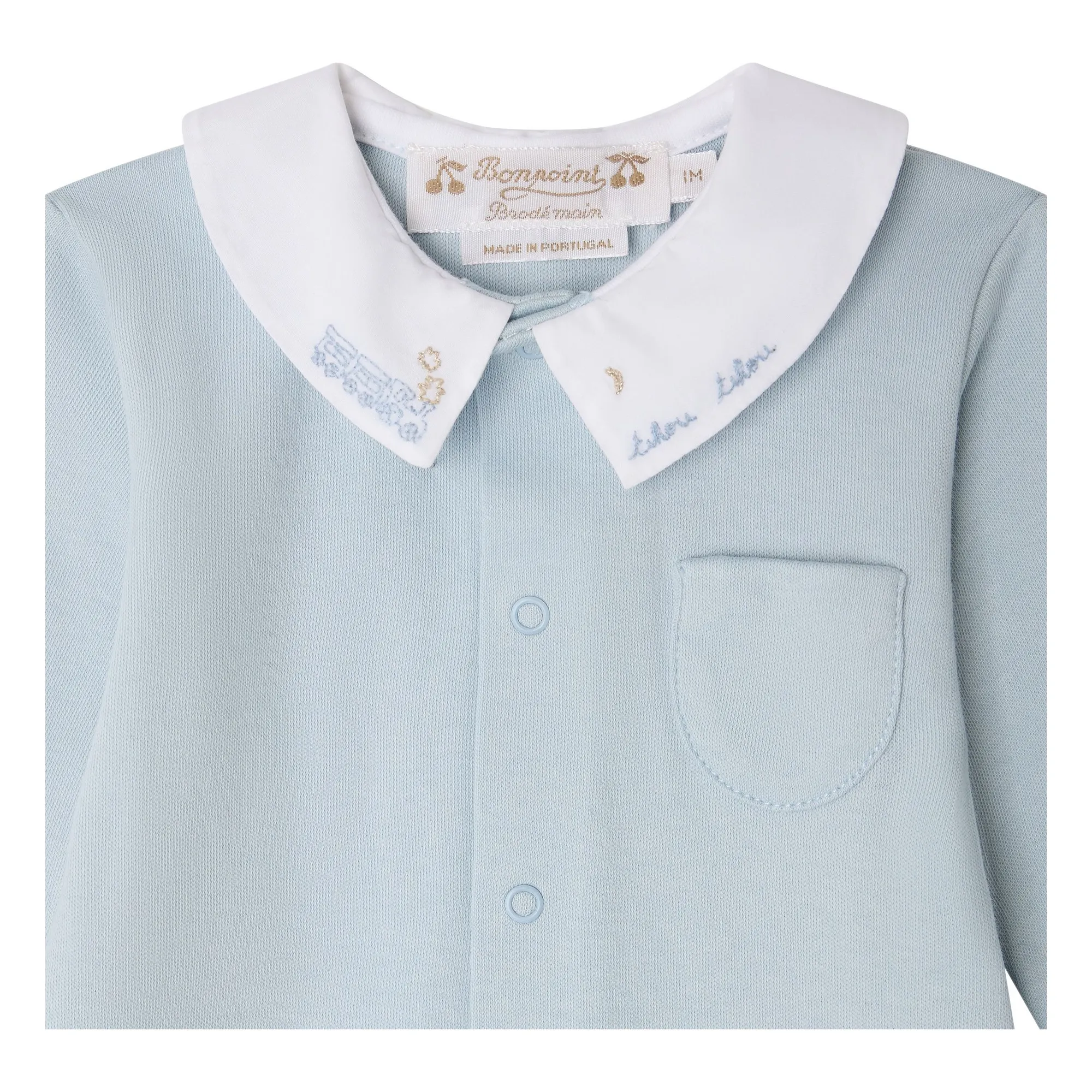 Pyjama Anton Coton Bio | Bleu ciel- Image produit n°1