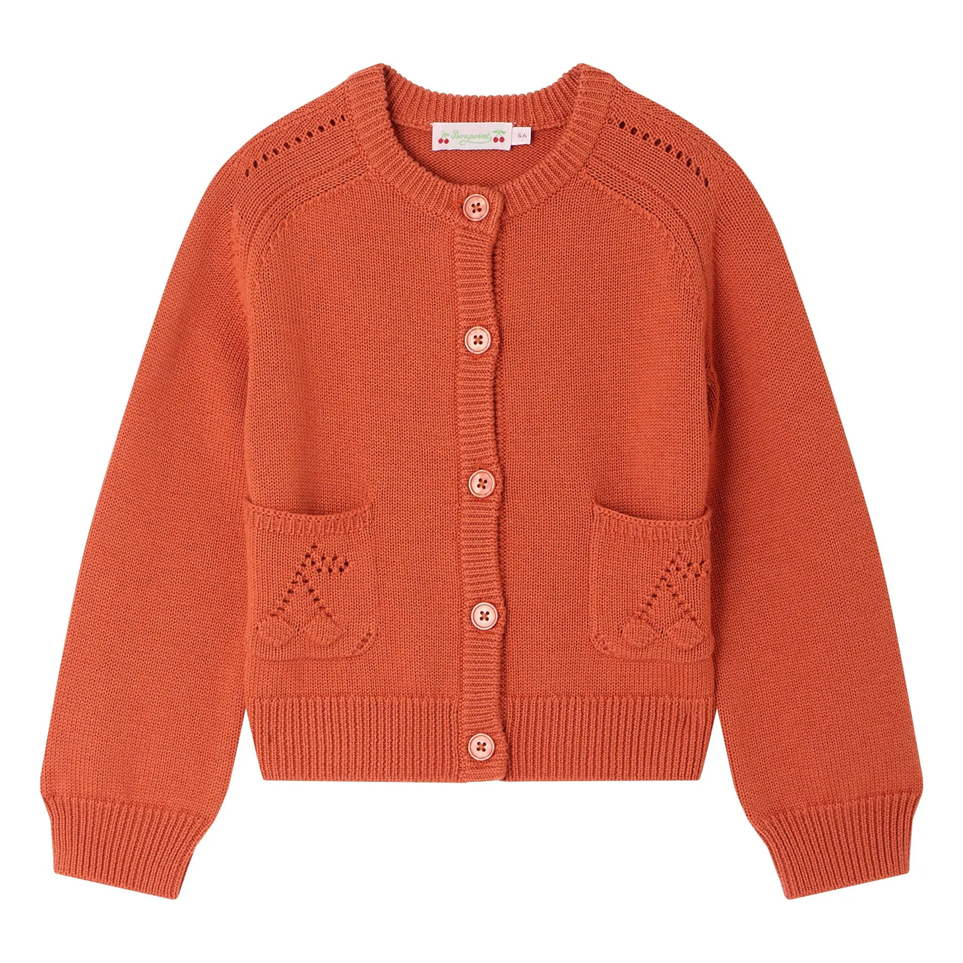 Cardigan Elisea Laine | Orange sanguine- Image produit n°0