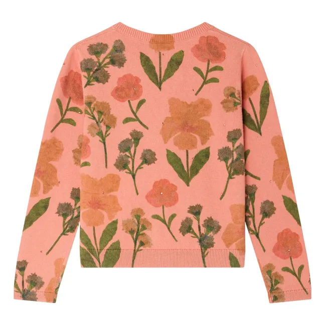Cardigan Mina Fleuri Coton Bio | Rose