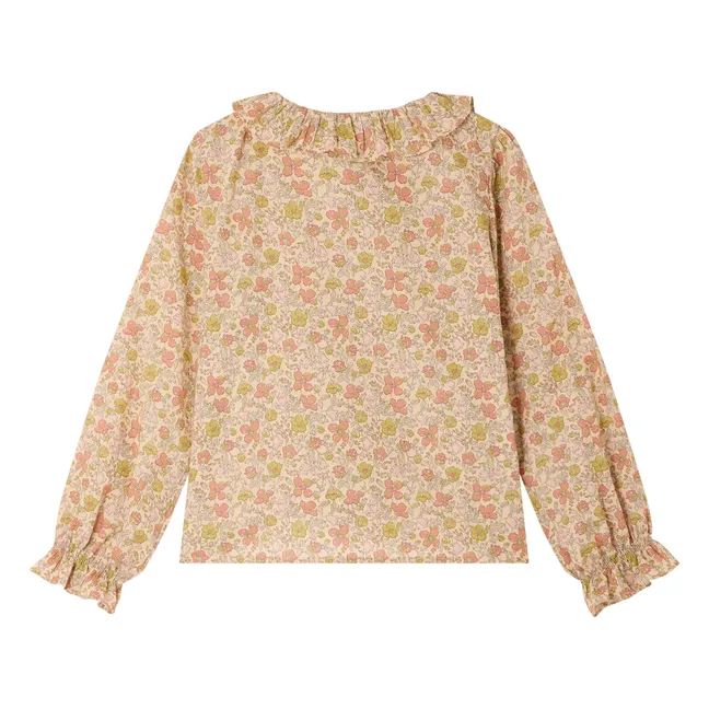 Blouse Melusina Fleurie Coton Bio | Ecru