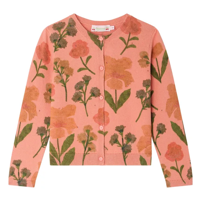 Cardigan Mina Fleuri Coton Bio | Rose