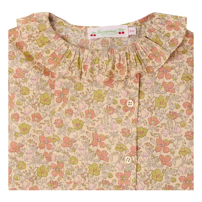 Blouse Melusina Fleurie Coton Bio | Ecru