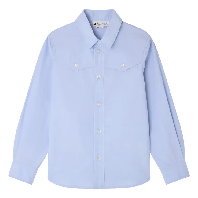 Camisa Jared de algodón orgánico | Azul Claro