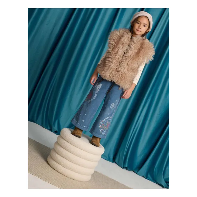 Veste Sans Manches Façon Fourrure Thomasina | Beige