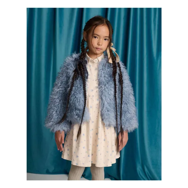 Manteau Façon Fourrure Cressida | Bleu