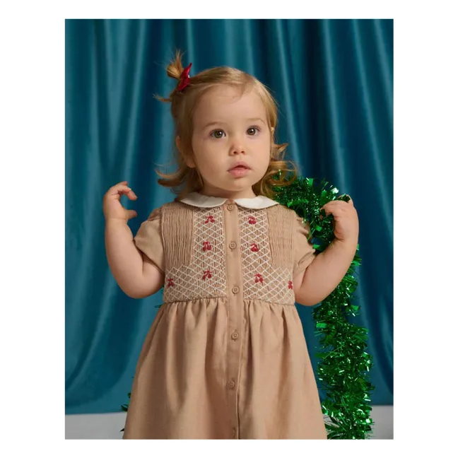 Marjorie Smocked Dress | Brown