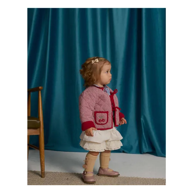 Veste Lavinia Carreaux Bébé | Rouge