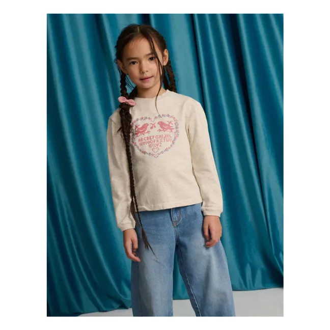 T-shirt Suzette | Beige chiné