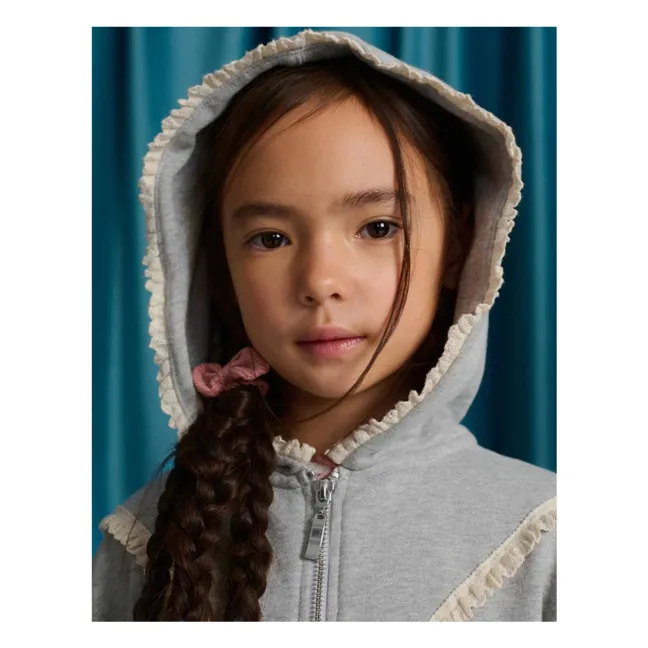 Sweat Zippé Dentelle Elspeth | Gris